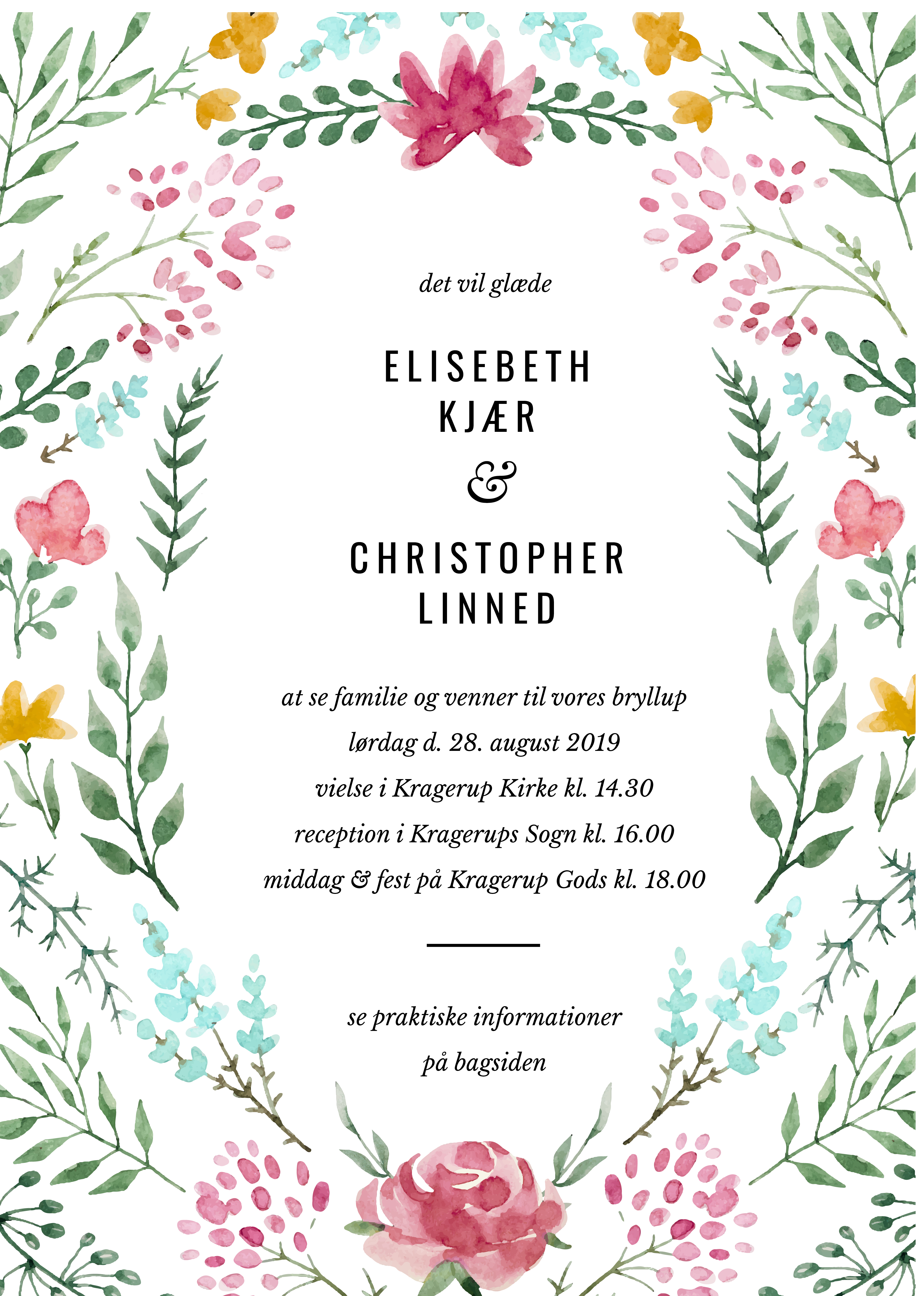 Invitationer - Elisabeth & Christopher